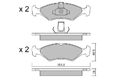 Комплект тормозных колодок (AISIN: BPFO-1015)